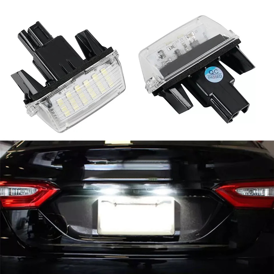 2pcs LED licencia Licencia Licencia Light Light Light pre Toyota Camry Corolla Prius Yaris Highland Avalon Auris Vios Esquire Ez Noah Proace