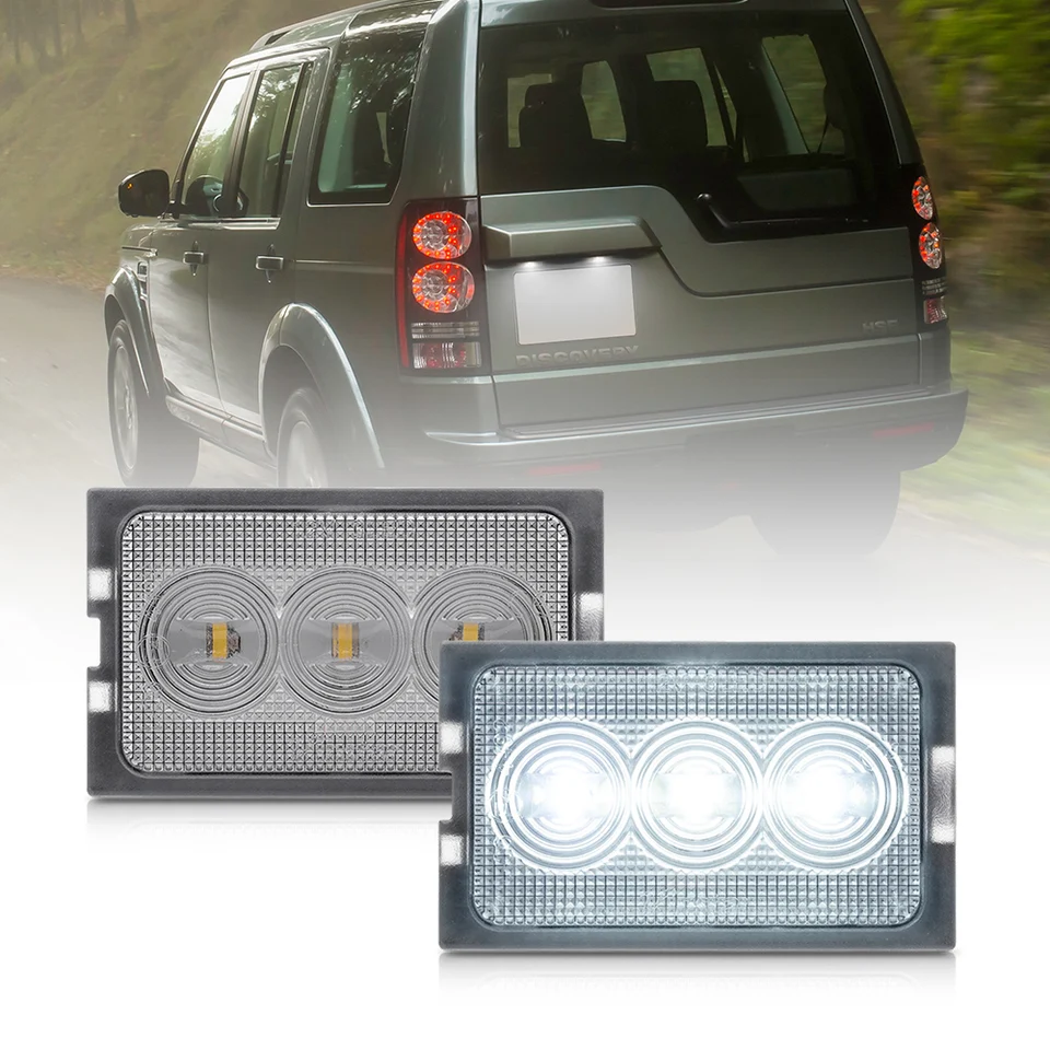 2pcs LED licenčné licenčné štítok Svetlo pre Land Rover LR Discovery 3 4 Freelander 2 Rang Rover Sport L320 #xFC500040 Can-Bus zadarmo