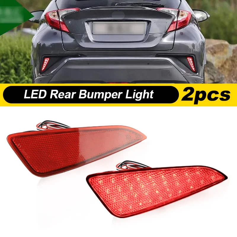 2pcs LED reflektorová lampa pre Toyota C-HR CHR 2016 2017 2018 YARIS 2020-UP Zadná hmlová lampa Zadné brzdové svetlo