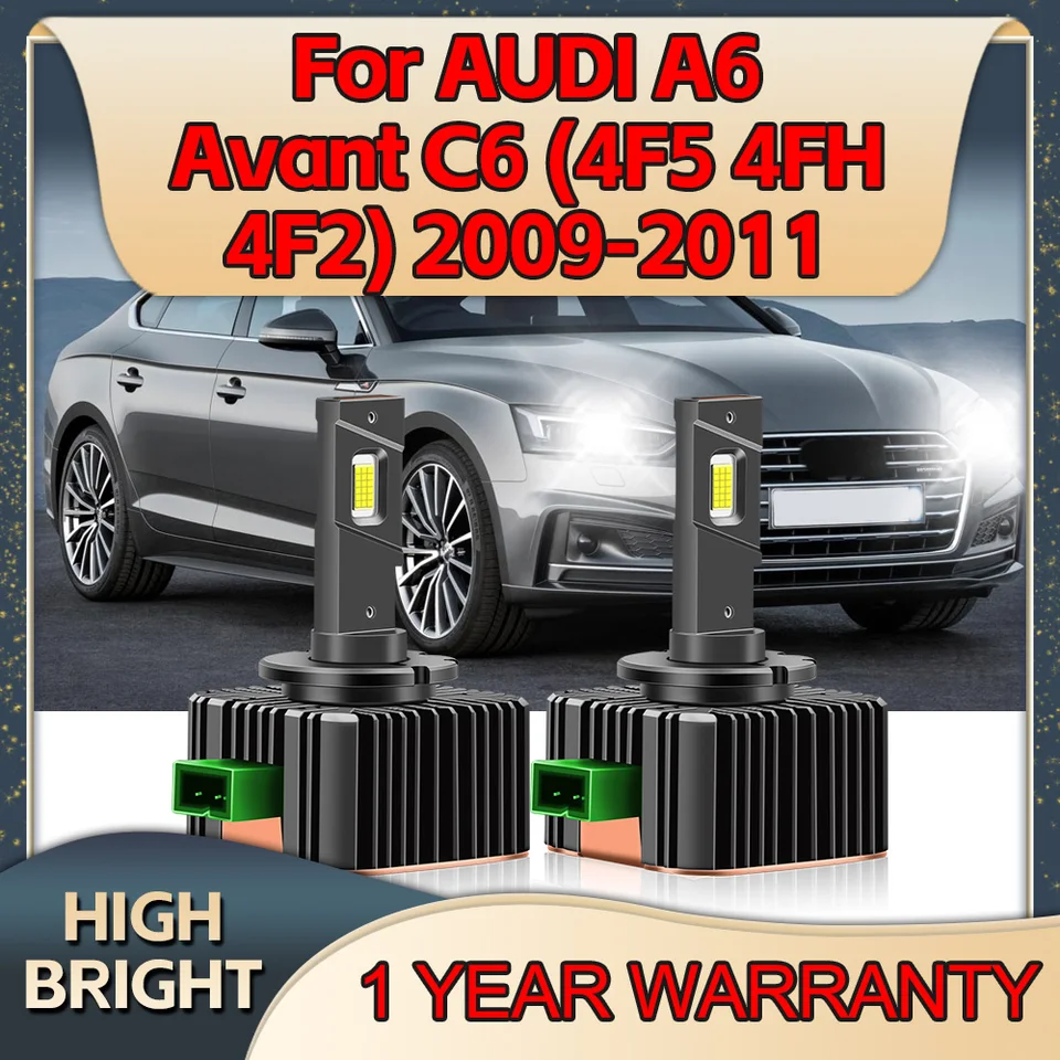 2pcs LED svetlomety 30000LM D3S Automatické žiarovky Canbus Car Lamp 6000K pre Audi A6 Avant C6 4F5 4FH 4F2 2009 2011 2011