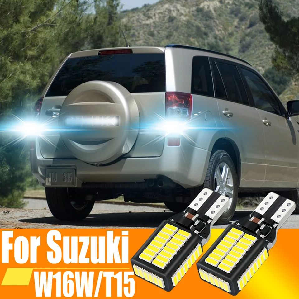 2pcs LED záložná žiarovka Reverzná žiarovka W16W T15 921 912 Diode Canbus pre Suzuki Grand Vitara 1998-2015 Ignis 3 Swift 5 Mk5 SX4
