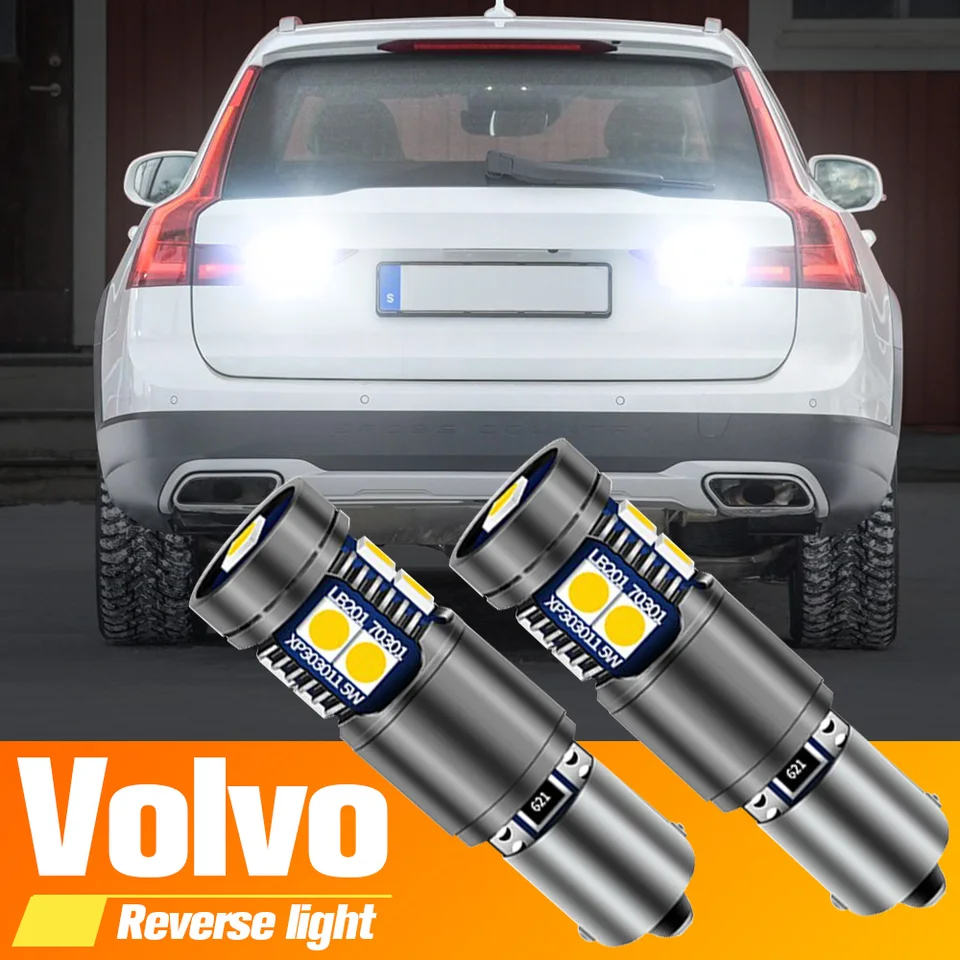 2pcs LED záložné svetlo Blub Reverzná lampa H21W Bay9s 64136 Canbus žiadna chyba pre Volvo S60 2010-2018 V90 2016 2016