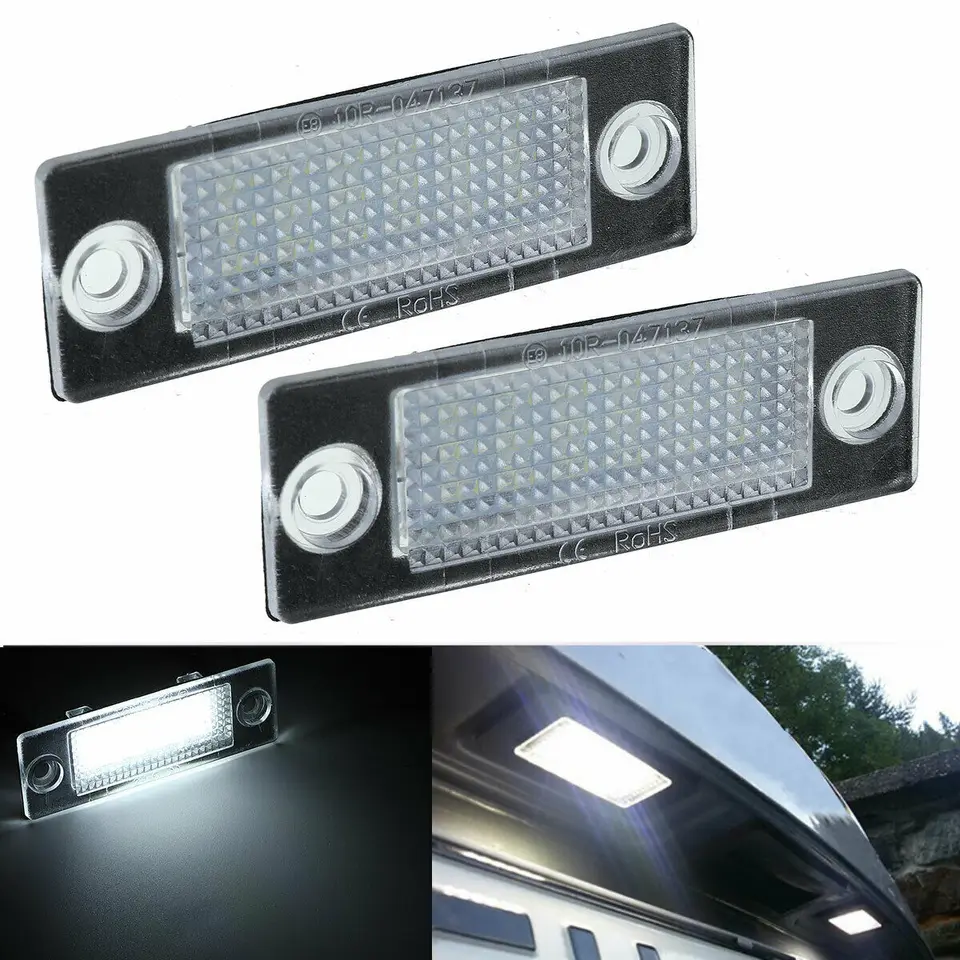 2pcs LED čísla ŠPZ ľahká značka CANBUS pre VW Golf MK4 Transporter T5 CADDY LED žiarovky