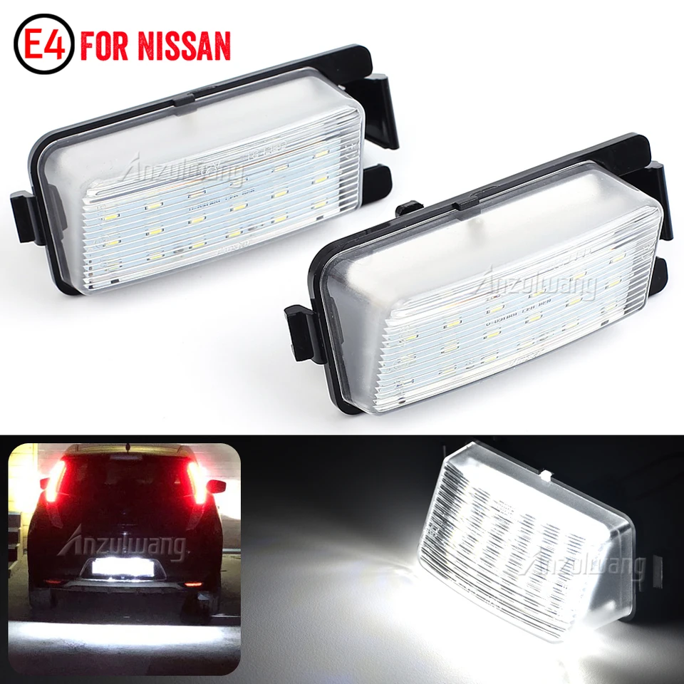2pcs LED ŠPZ LITSKÁ SVETLA SVETLO ZAMESTNANIE LAMPA LAMP pre NISSAN TIIDA LIVINA VERSA PRE NISSAN NISSAN NISSAN SKYLINE V36 G35 G37 350Z