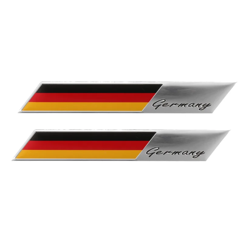 2pcs/lot 3d Nemecko vlajka znak znak deutsch car curcer nálepka mriežky Bumper Decotion Decotion pre Audi pre BMW pre VW