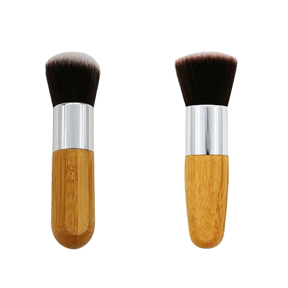 2PCS Makeup Set Foundation Brush Brush Mutifunction Brush Nástroje (plochá a okrúhla kefka hlavy)