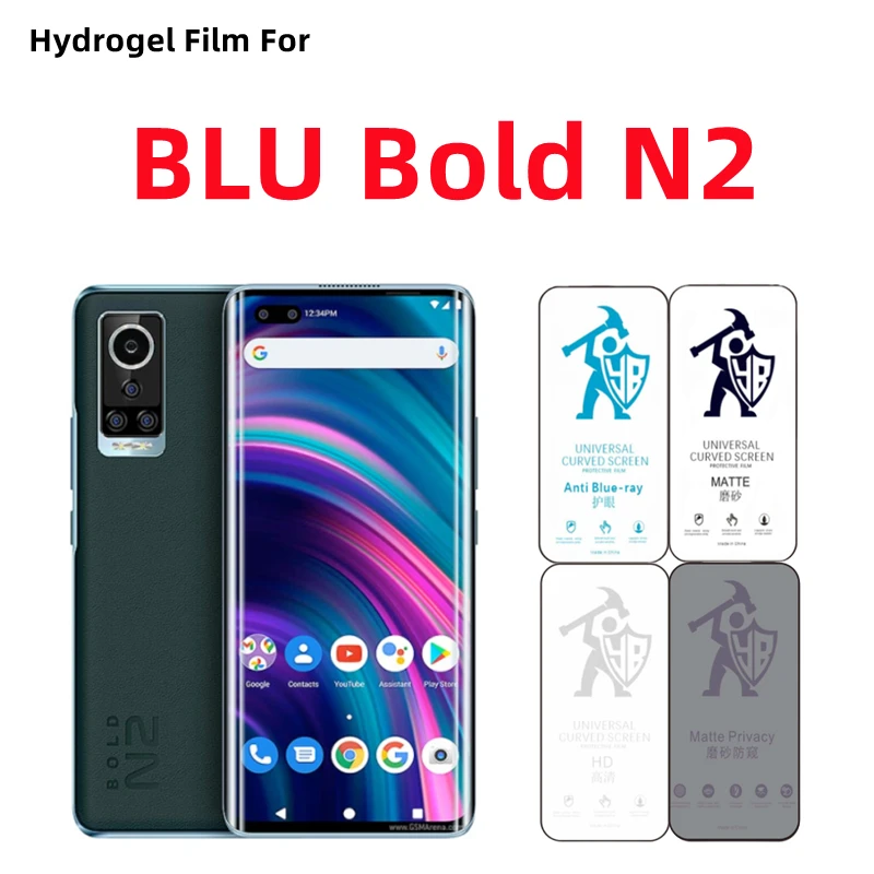 2pcs matný hydrogelový film pre Blu tučný chránič obrazovky N2 HD pre Blu Blud N2 Eye Care Privacy Matte Protective Film Matte Film