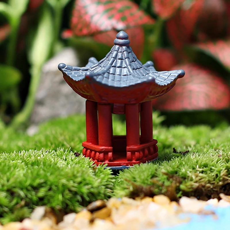2pcs mikro kamenné altánky police Mini stolová dekorácia Torii brána japonská záhrada Miniatúrne svätyne ozdoby