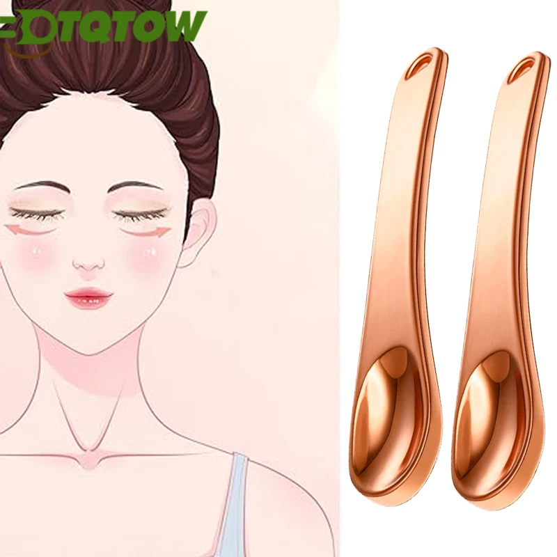2pcs Mini lyžica očný krém masáže masáže tváre opakovane použiteľná kopček make -up špachtle očný valček pre smotany s krémom na tvár čistiacimi prostriedkami na tvár