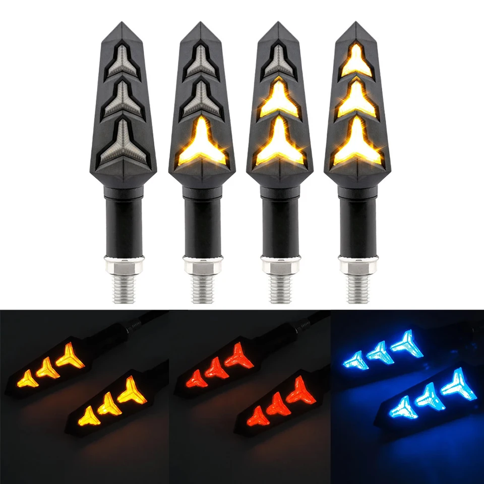 2pcs motocykel LED dióda smerom na zákrutu signálu Signál svetlo blikajúce výstražné Motocyklové zadné svetlá