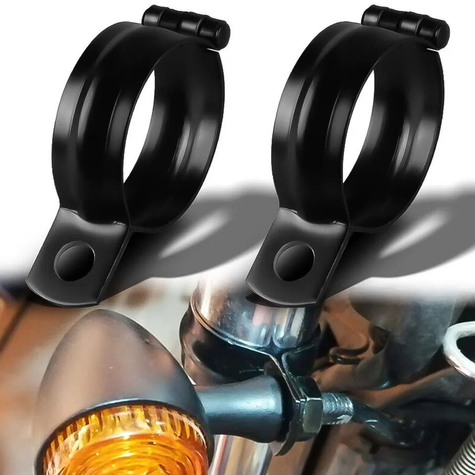 2pcs motocyklová predná strelička Clamp Clamp Turn Signál držiak držiaka držiaka 32 mm-41 mm Univerzálny fit pre Honda Kawasaki Suzuki Yamaha