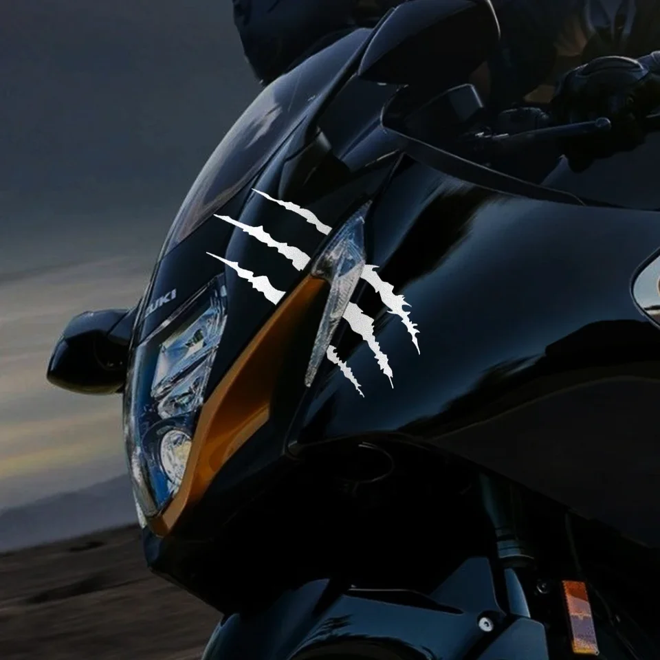 2pcs motocyklové monštrum pazúry škrabance škrabance poškriabaný pruh vinylové obtisky reflexný vodotesný automatický výzdoba príslušenstva