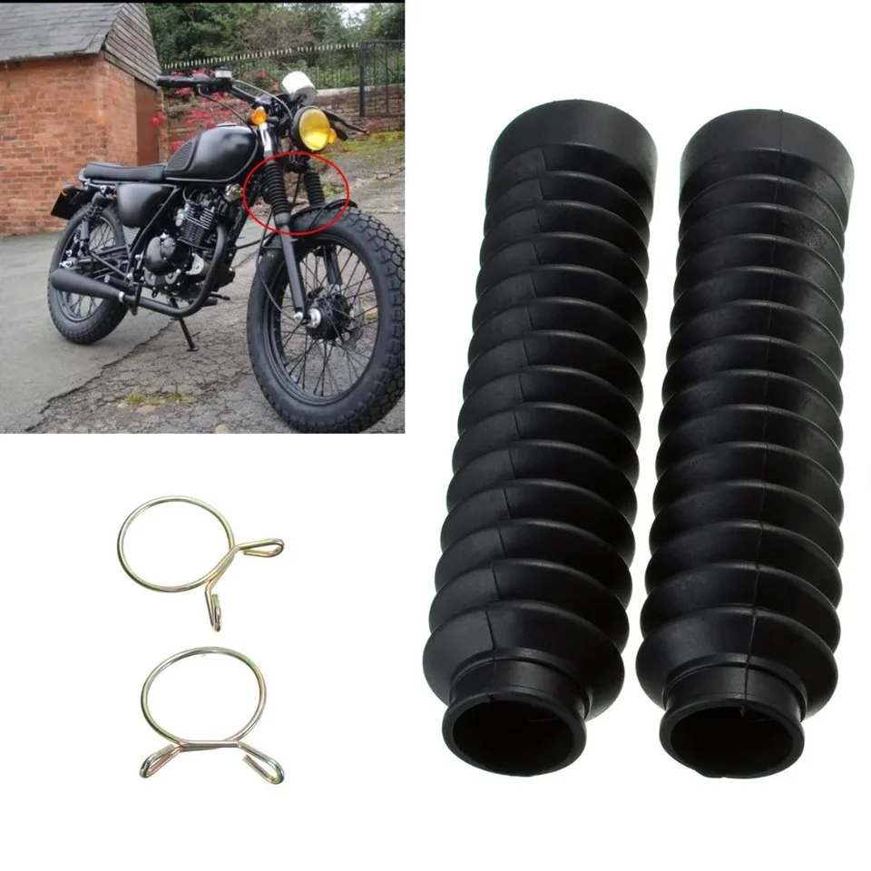 2pcs motocyklové predné vidlice Cover Fork Cover Cover Shock Tasp Dust Protector Protector Gumber Gators Boots Universal Motorcycle Accessorie