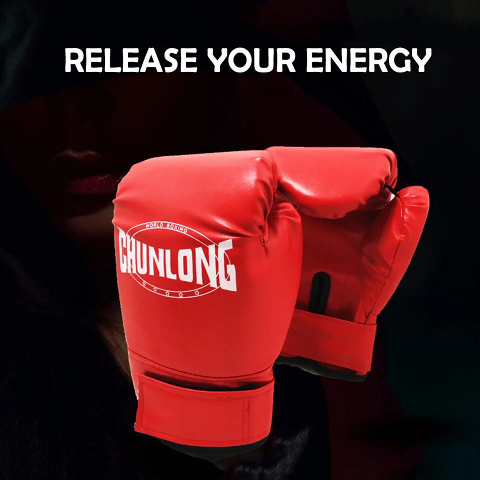 2pcs Muay Thai Karate Punching Rukavice PU kožené boxerské tréningové bojové rukavice