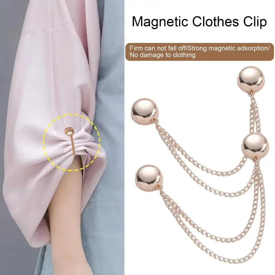 2pcs Multifunkčné magnetické odevy Clips Viacúčelové farebné brošňové odevy bez pinov hidžáb magnet špendlíky magnetické gombíky Clip