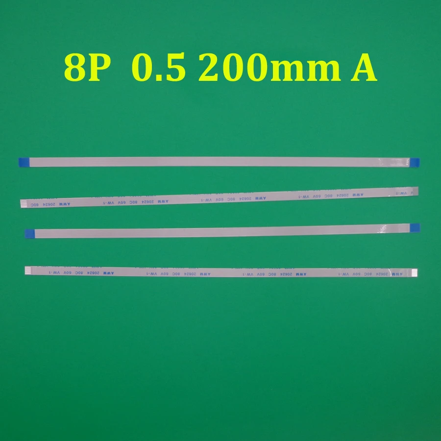 2pcs Nový FFC FPC plochý pružný kábel 0,5 mm rozstup 8 PIN 8PIN Dĺžka prednej dĺžky 200 mm šírka 4,5 mm Flex Ribbon Flex kábel