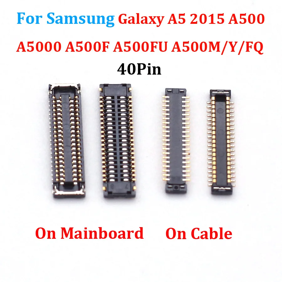 2pcs Nový LCD displej FPC Conector Cont Plug na hlavnej doske/kábel pre Samsung Galaxy A5 2015 A500 A5000 A500F A500FU A500M/Y/FQ