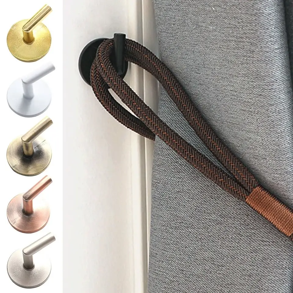 2pcs nástenné kovové závesné háčiky Holdback dekoratívne závesné závesné závesy Nový prenosný