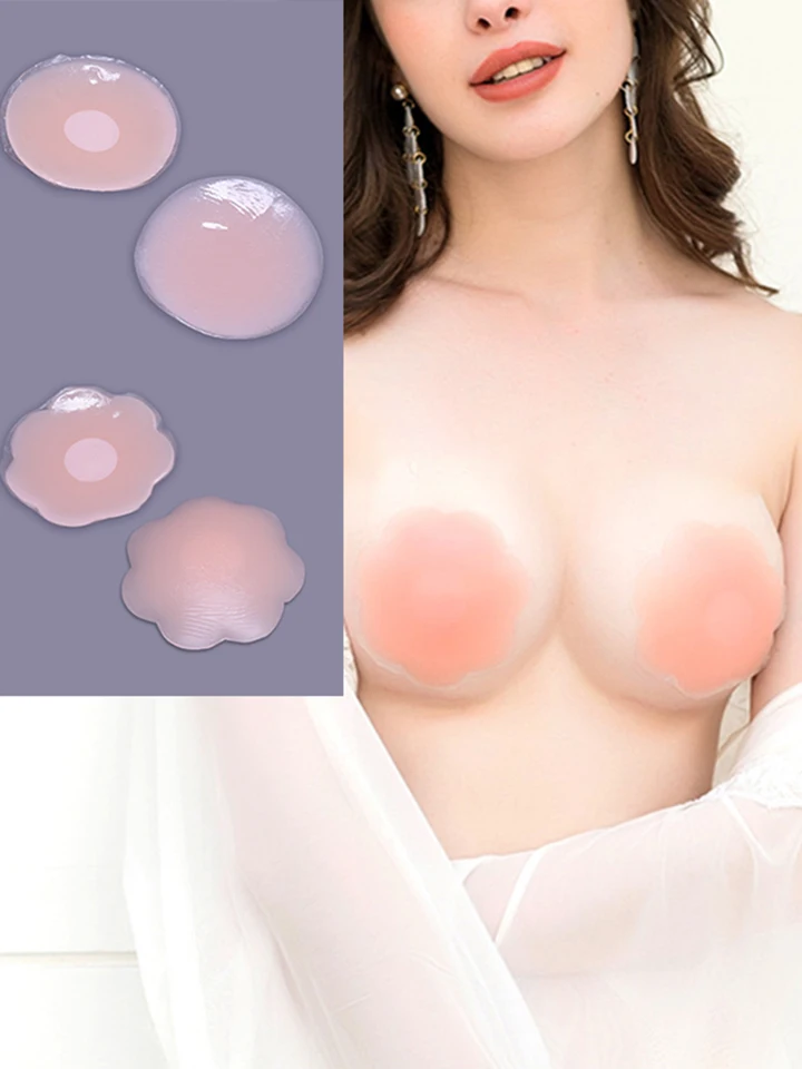 2pcs opakovane použiteľné okvetné lístky prsníka Man Marathon Vstička Vitujúci lepidlo Silikón Push Up Sexy remienkové žien prsné pasties