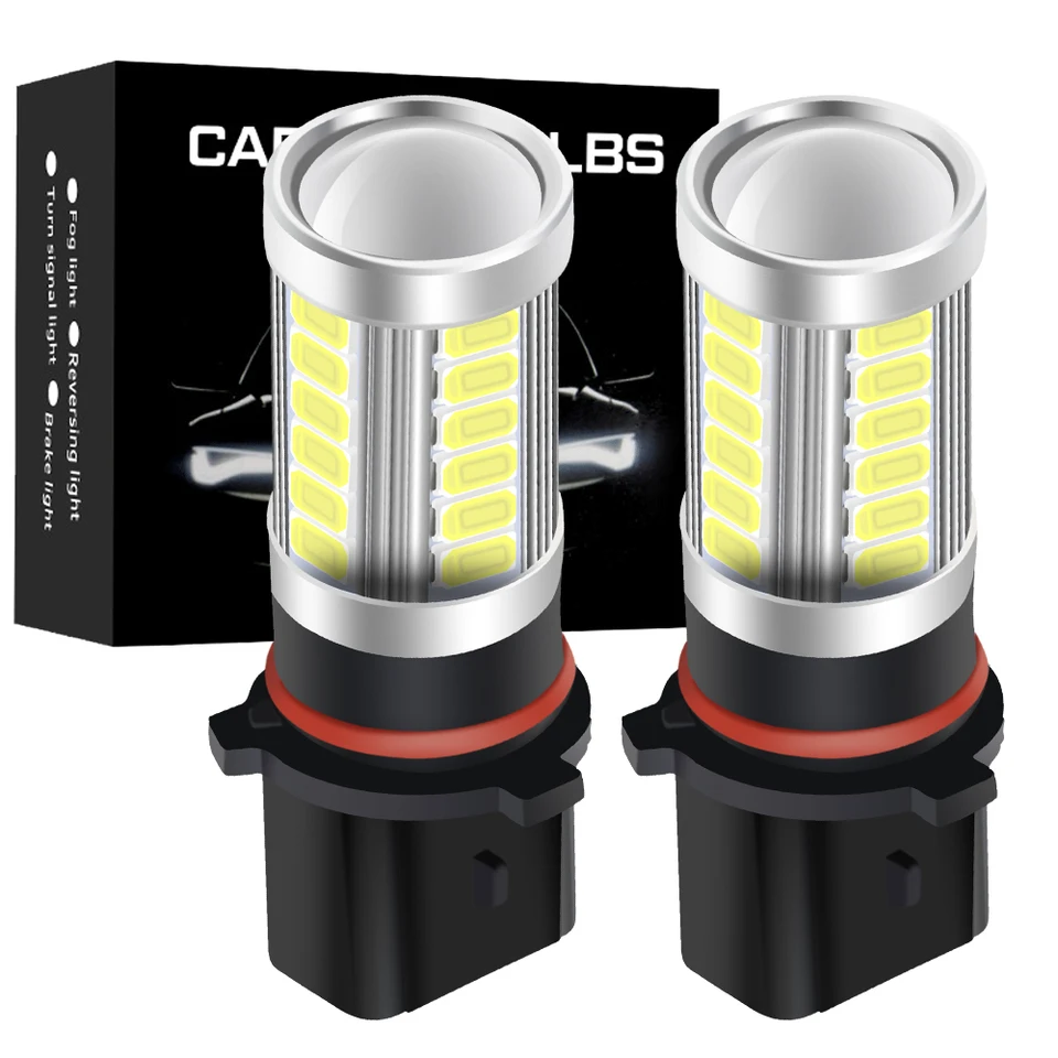 2PCS P13W Bulb H11 H8 9006 HB3 HB4 LED WHITE DRL FOG DENNE RUDOVANÉ Svetlo pre SKoda Yeti 5L 508 Audi A4 B8 Nonfl (2008-2012)