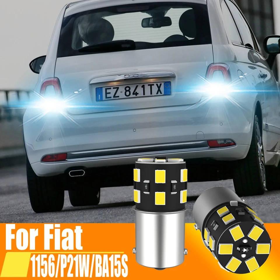 2pcs P21W LED reverzné svetlo späť žiarovka 1156 7506 BA15S Zadná hmlová žiarovka pre fiat ducato punto evo 500 Panda Grande Bravo 2 Doblo