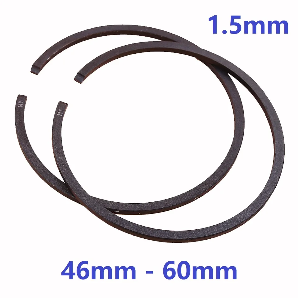 2pcs piestový prsteň 1,5 mm x 46 mm 47 mm 48 mm 49 mm 50 mm 51 mm 52 mm 54 mm 56 mm 58 mm 60 mm 66 mm reťazový pílky brusha kefky
