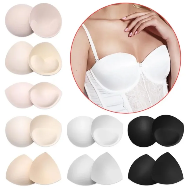 2pcs podprsenky podložky Soft huby Dámsky okrúhly trojuholník podprsenka Športová podprsenka Bikini podložky jogy podprsenky bralety Bralety Ošetrovateľské vložky podprsenky