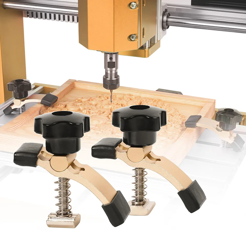 2pcs podržanie svoriek pre 3018 CNC Router Machine Woodworking and Worlding Hliník zliatiny Pressová doska Woodworking Tools