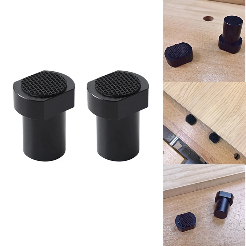 2pcs pracovný bench kolíka zastávky s antislipom psom psom drevené drevené stôl Limit Block Workbench Workshop Tenon Stopper