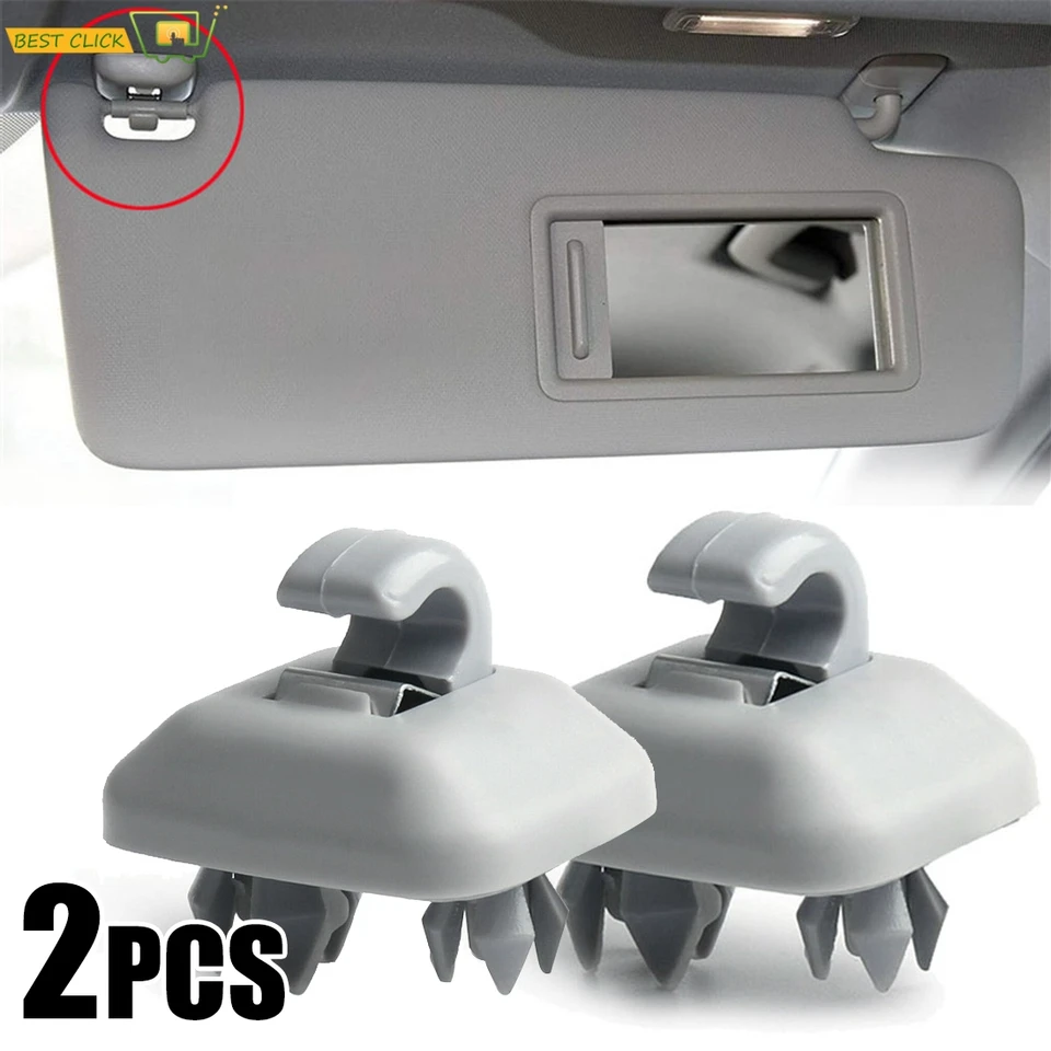 2pcs pre Audi A1 A3 A4 A5 Q3 Q5 S3 S4 S5 TT Allroad 8U0857562A Gray Interior Grey Sun Clip Dolder Hook Hocker Hanger