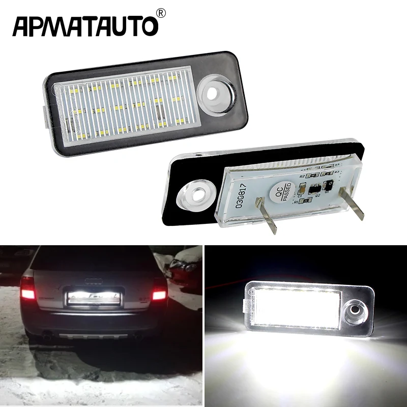 2pcs pre Audi A6 C5 B4 Avant Wagon 1997-2005 Audi RS6 RS6 Plus 2003-2005 LED licenčné licenčné štítok Svetlo Svetlo OEM# 4B9943021