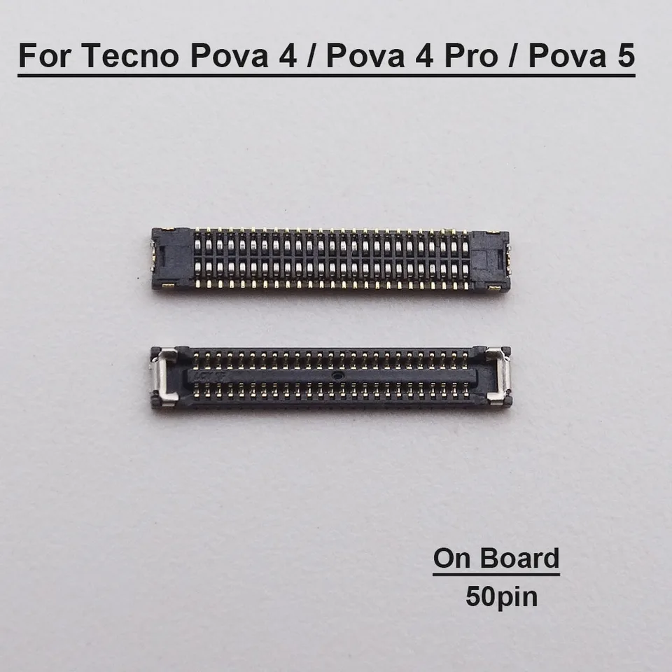 2pcs pre Tecno Pova 4 / Pova 4 Pro / Pova 5 na palube konektora FPC na základnej doske 50pin