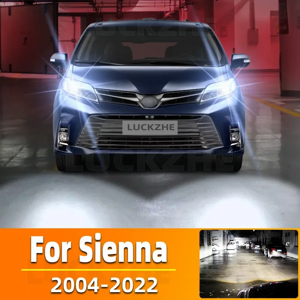 2pcs pre Toyota Sienna 2004-2014 2015 2016 2017 2018 2019 2020 2021 2022 2022 LED svetlomet Vysoký nízky lúč Canbus HEADLAMP žiarovka
