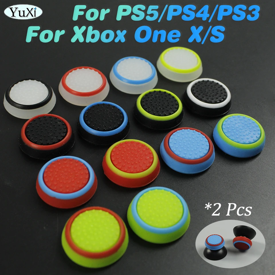 2pcs pre Xbox One Silikone Tummstick Grip Cover Cover pre Xbox Series XS 360 Non-Slip Joystick Analog Button Cover pre PS5 PS4