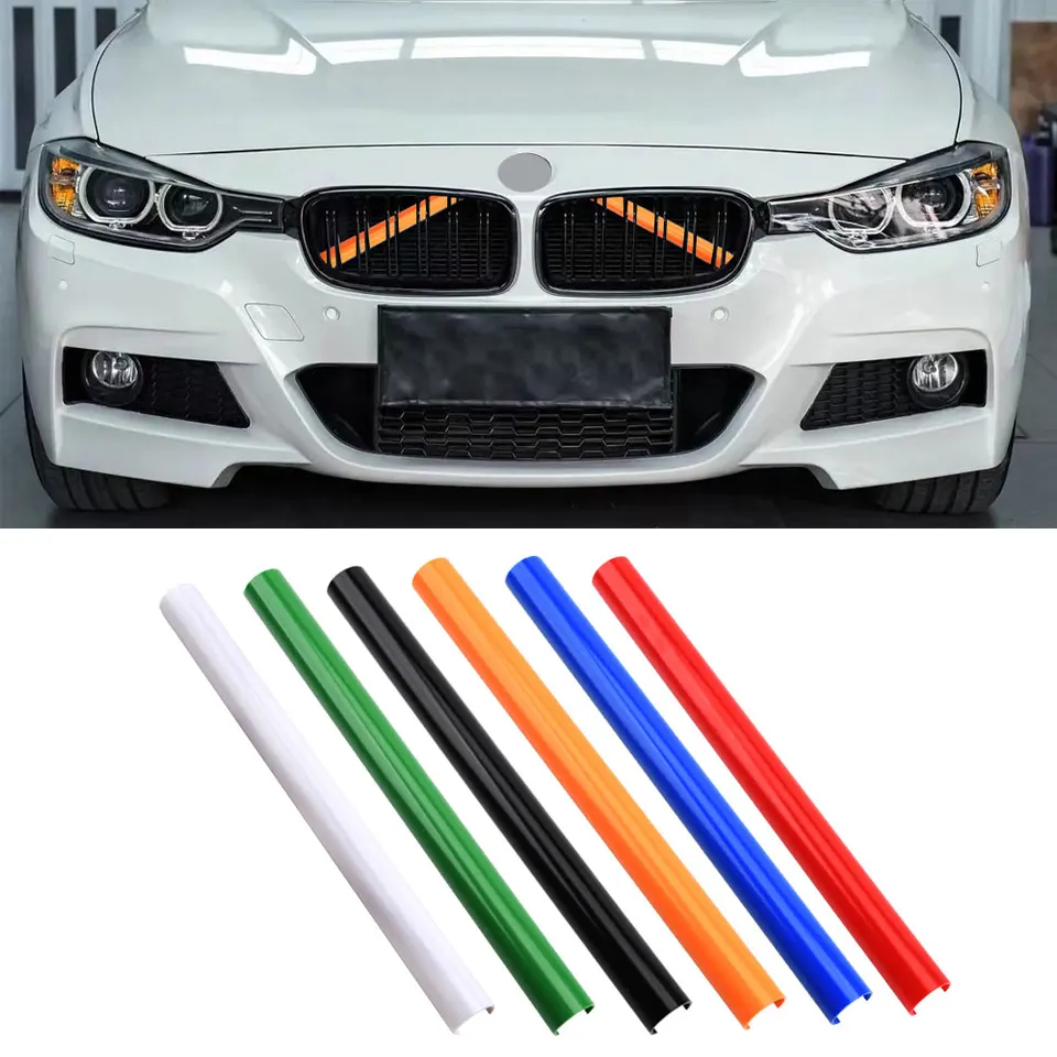 2pcs predné mriežkové pásy kryte rámové nálepky pre rámec pre BMW F30 F31 F32 F33 F34 F36 F20 F21 F22 F23 G29 1 2 3 4 5 6 7 Séria
