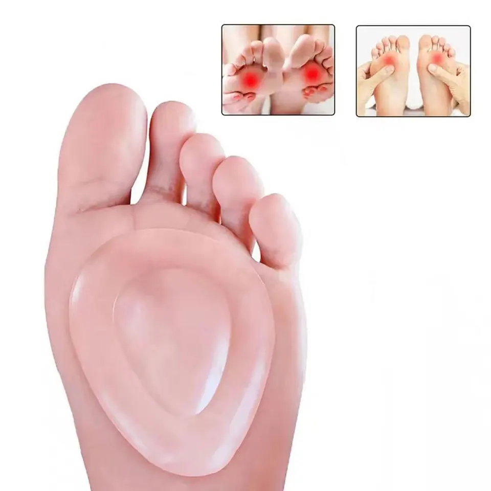2pcs Priehľadné vankúše pre nohy pre mužov Ženy Opätovne použiteľné umývateľné nekĺzavé vankúše s multifunkčnými nôhmi vankúšmi Health Care