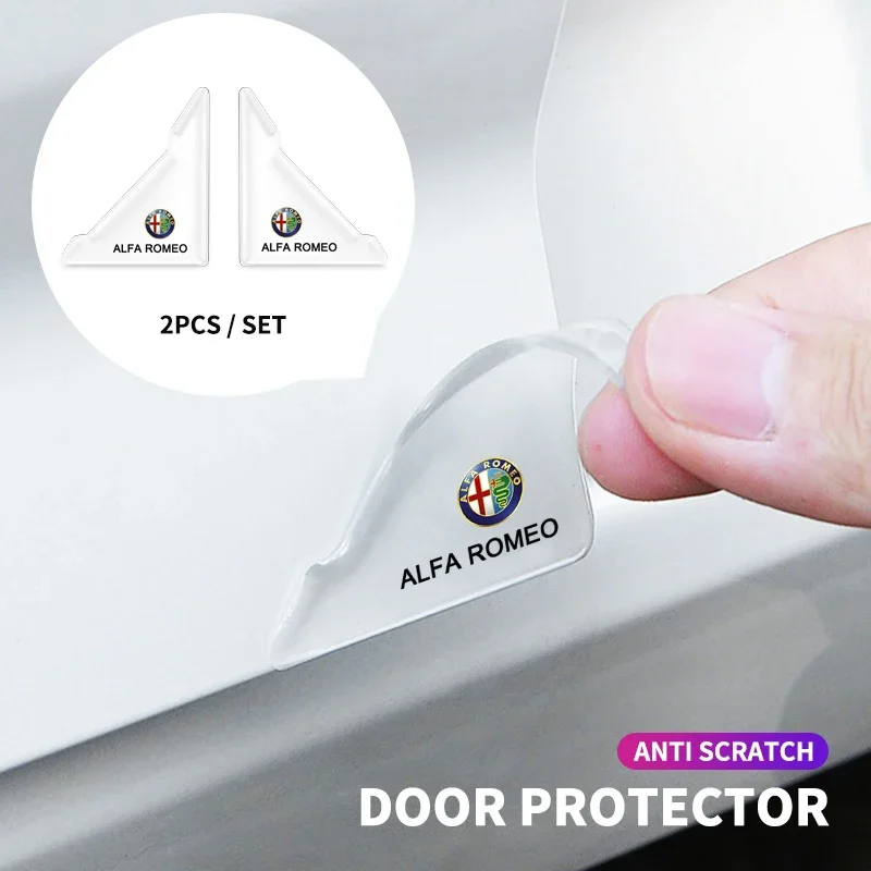 2pcs Priehľadný roh automobilu protichodné protichodné kryty pre Alfa Romeo Giulietta Mito Giulia Stelvio Brera 147 156