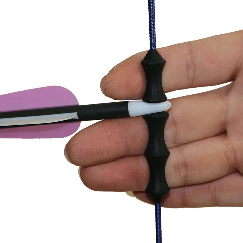 2pcs pruhový reťazec tlmič Stabilizátor Silikon Silicon Finger Protector pre zložené luky/rekurzne lovecké lukostreľba