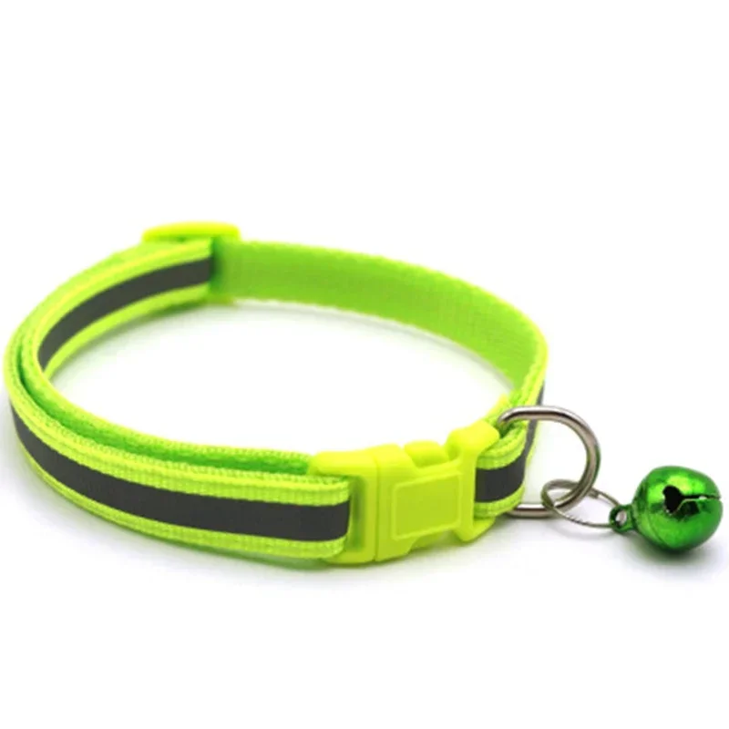 2pcs psie mačka obojok zvonček farebný reflexný vzor nastaviteľné obojky pre šteňa mačiatko DIY Small Animal Pet Príslušenstvo19-32 cm