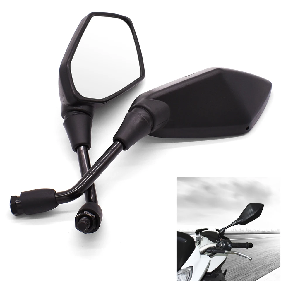 2pcs/pár Motocyklové zrkadlo Uhlíkové vlákno biele sklo spätné zrkadlá pre Yamaha TDM 900 850 MT125 MT03 MT01 MT 125 03 01 XT660