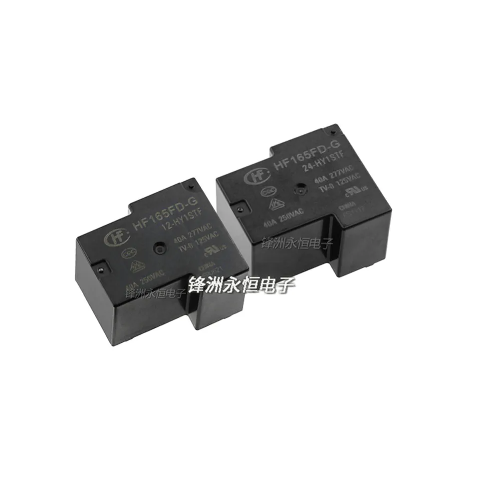 2pcs relé HF165FD-G-12-24-HY1STF 12V 24V 4 stopy 40A Jedna sada normálne otvorených