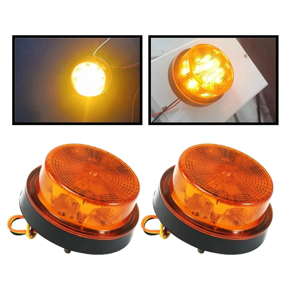 2pcs rotácia nákladného automobilu blikajúce svetlá 12v 24v LED príves bokom svetlá traktor Strobe svetlo biela jantárová modrá zelená