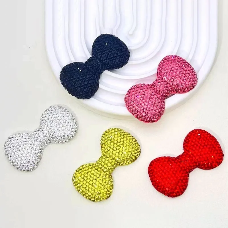 2pcs roztomilý farebný diamantový luk živici s ploché k dispozícii zásoby ručne vyrábané kúzla živice pre domácich majstrov kawaii remeselnícke materiály