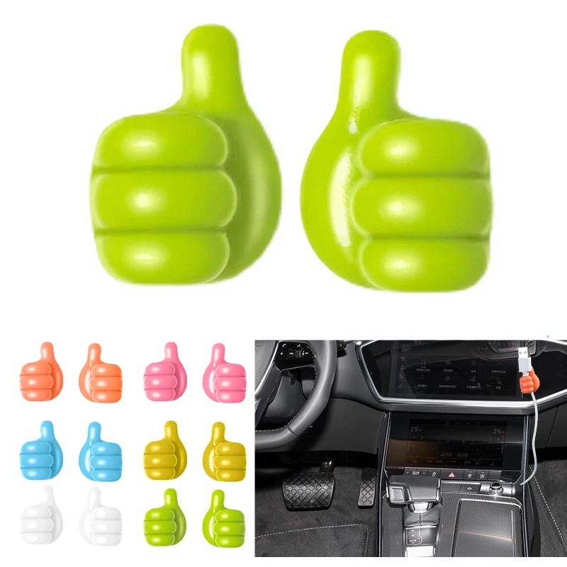2pcs Ručne v tvare gumového držiaka Multifunkčný samolepiaci mini háčik pre auto drôty Dátové okuliare Klávesy Tower Organizátor