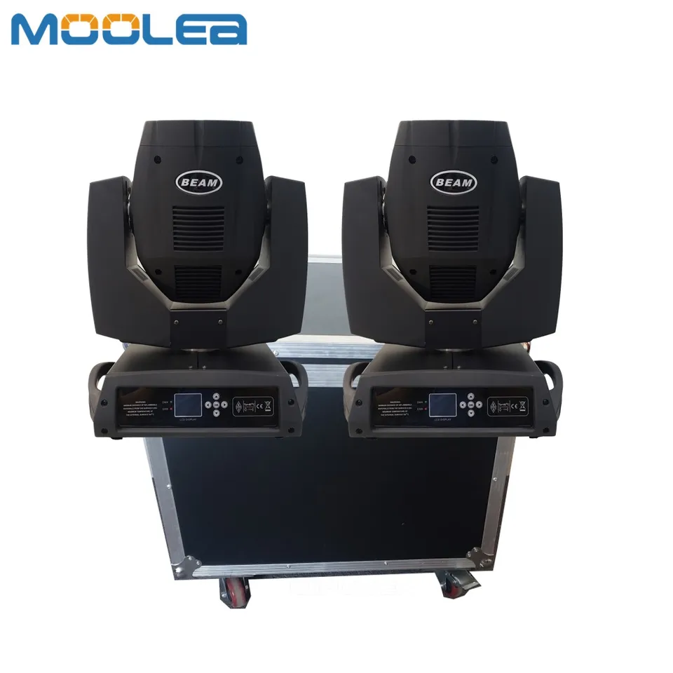 2pcs s letovým puzdrom Sharpy Beam 7R 230W Lyre 7R pohybujúci sa hlavový svetlo lúč 7R Sharpy 230 Etapa Lights 230W 7R Wash St.