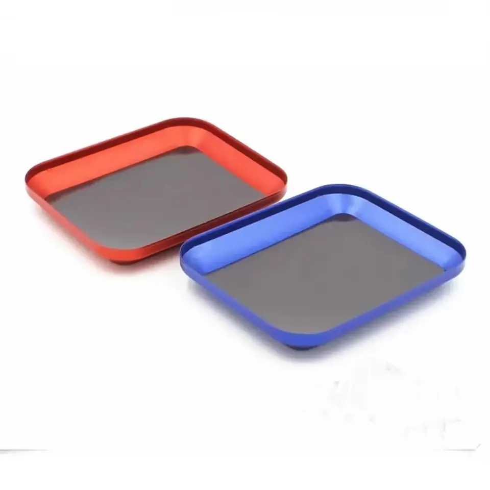 2pcs s magnetickou podložkou magnetickou skrutkovou doskou viacúčelová hliníková zliatina Mini skrutka podložka Malý praktický