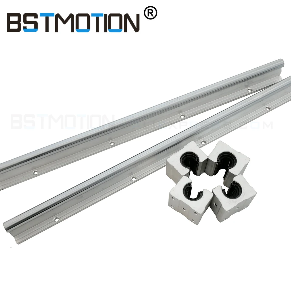 2pcs SBR16 300 mm Sprievodca okrúhlym hriadeľom 4ks SBR16UU Lineárny ložisko Blok pre CNC