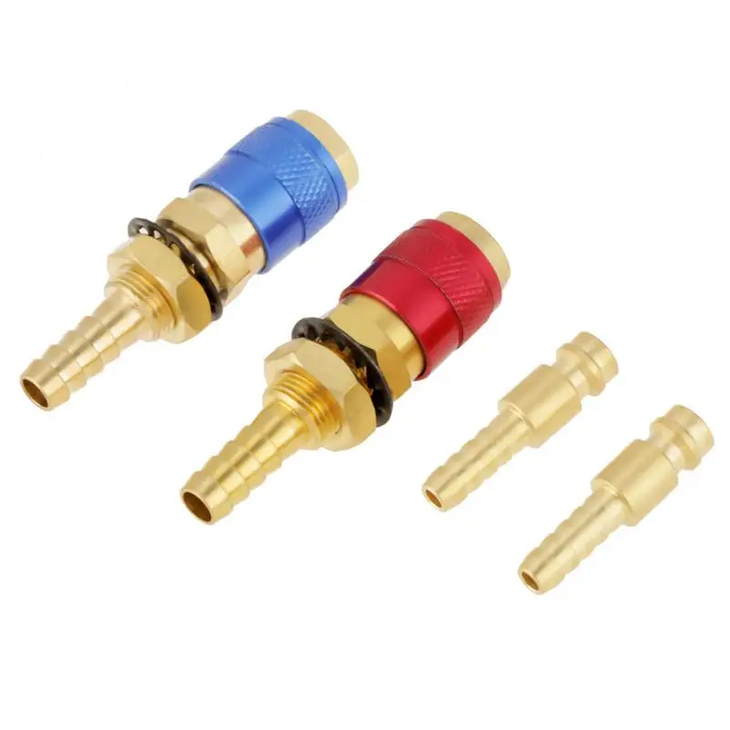 2pcs/set 8 mm konektor kovárne ochladené a plynový adaptér rýchle konektory konektorov pre hadicu pre TIG zváracie pochodeň