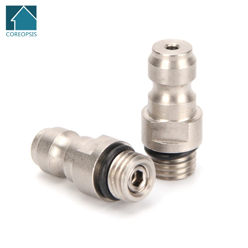 2pcs/set 8 mm nehrdzavejúca oceľ COUPLE COUPLER M8X1 Adaptér pre vlákno pre vzduchové doplňovanie konektorov