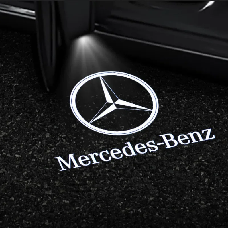 2pcs/set car Door Light Laser Logo Decor Project Project Ghost Lamp Mercedes Benz Abcm Ml Gla Gls E Class W176 W205 W166 W246 W212
